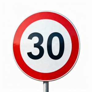 Panneau de limitation de vitesse